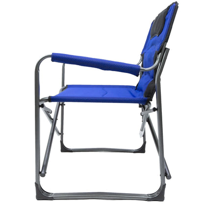 Ozark Trail Director Chair XXL, Blue, Adult, Camping, Weight Capcity 400 lbs.