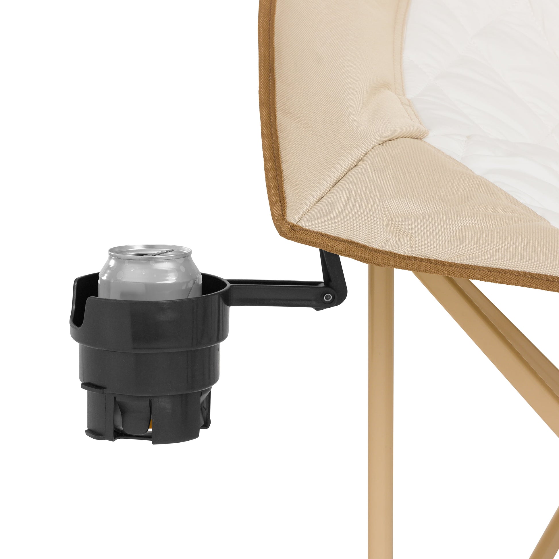 Ozark Trail Glamping Round Chair, Oversized & Padded, Soft Cozy Fabric, 300 lbs Capacity, Portable Camping & Outdoor Chair, Tan