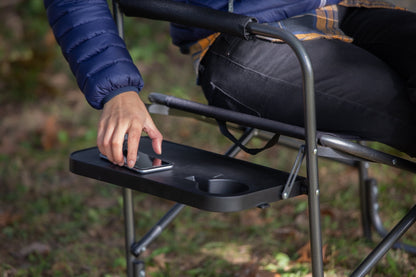Ozark Trail Director Camp Chair with Side Pocket, Black