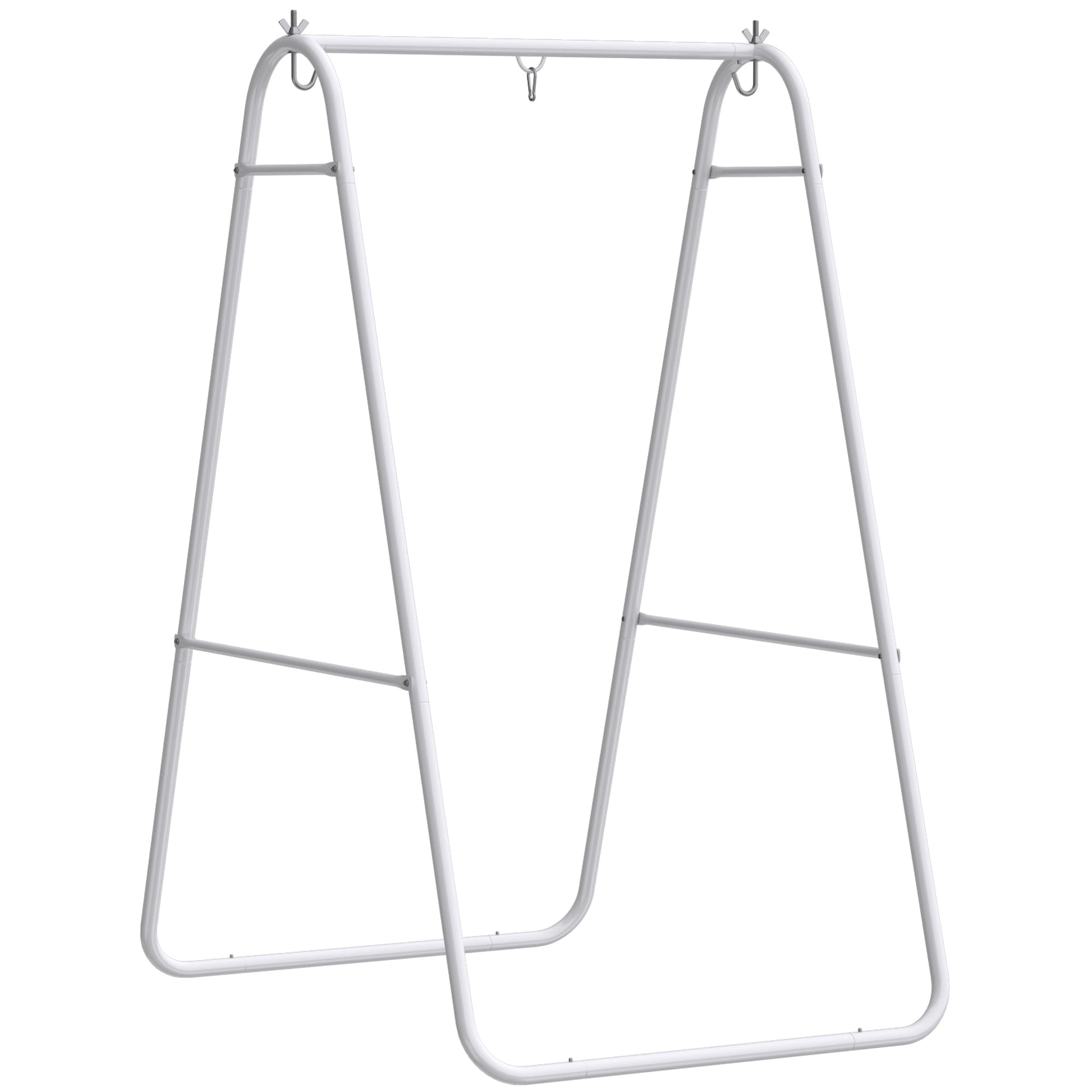 Hammock Chair Stand Only Heavy Duty Solid Steel A-Frame for Hanging Hammock, Egg Chair, Max Load 330 LBS, White