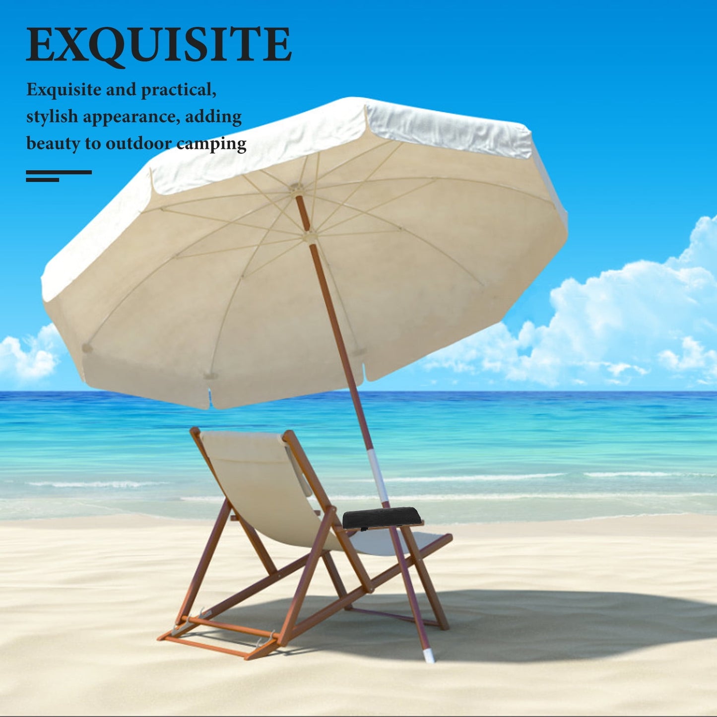 GOOHOCHY 1 Pair Outdoor Camping Foldable Chair Armrest Soft Pads Travel Beach Chair Accessories Outdoor Balcony Chair Elbow Cushions