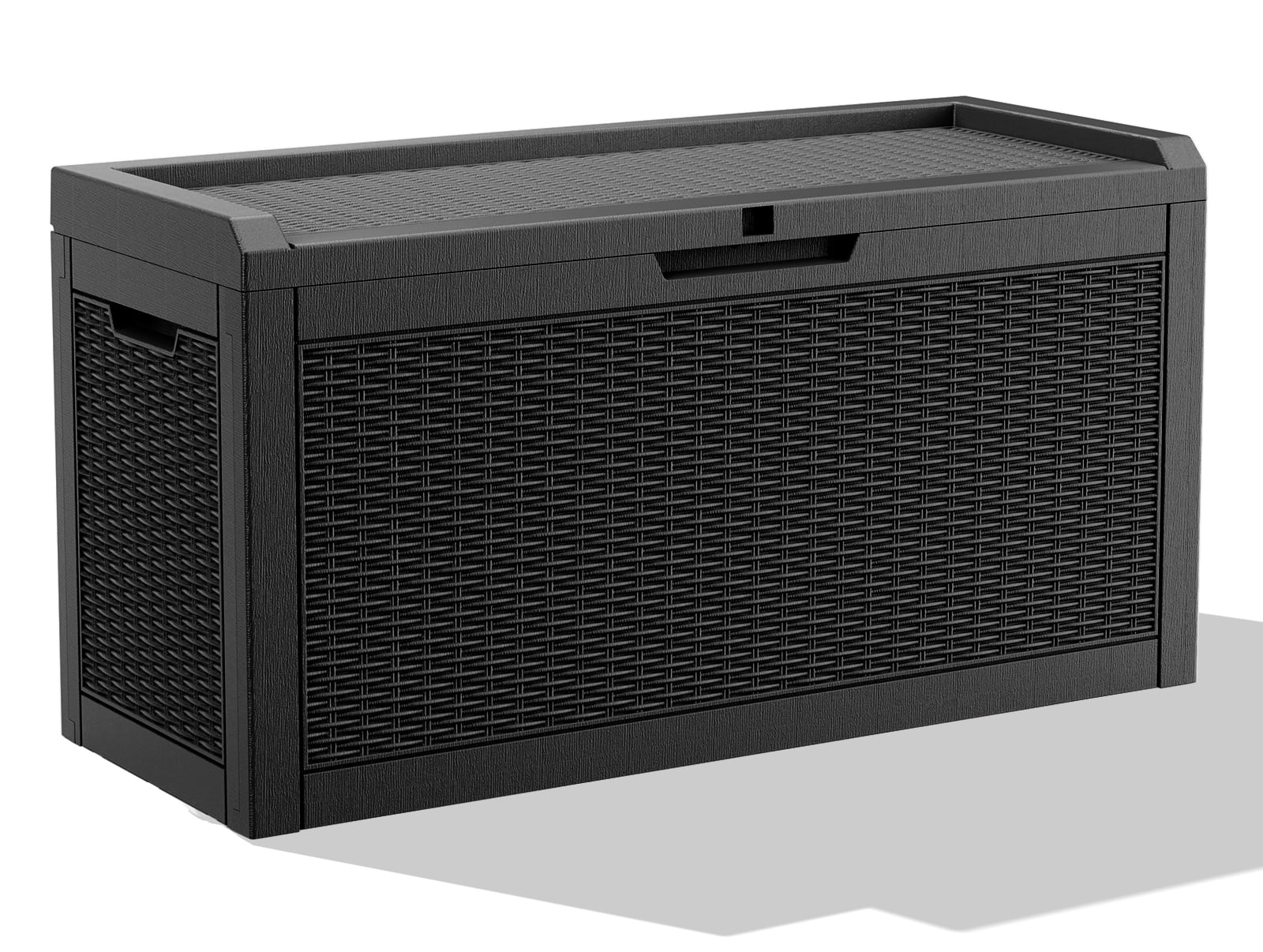 Easy Up 60 Gallon Resin Deck Box, Lockable Patio Outdoor Storage Box for Furniture, Garden Tools and Tools Storage, Waterproof Outside Storage Boxes